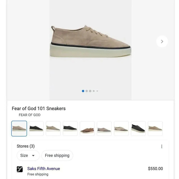 Fear Of God FOG Lace Up Seventh Suede Platform Sneakers Light Gray Size 41 US 8 - Picture 11 of 12